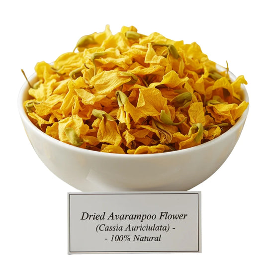 1 kg Dried Avarampoo Flowers ,Senna auriculata Flowers , Tanner’s Cassia,
